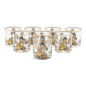 Culver Ltd. "Owl and Pussycat" Rocks Glasses, 8