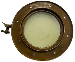 English Navy Porthole in Bronze from Rainhill, 19th Century