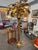 Palm tree lamp by Hans Kögl, hammered metal, gold leaf plated, 1970s Good condition, commensurate with its age I have...
