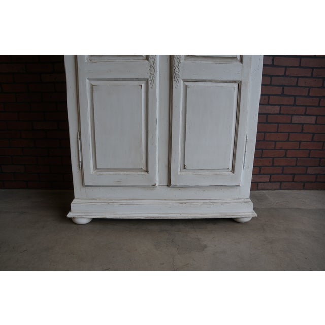 Late 20th Century late 20th Century Country French Painted Armoire For Sale - Image 5 of 9