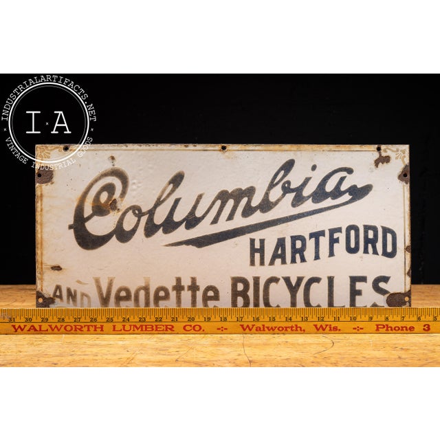 Early 20th Century “Columbia” Bicycles SSP Storefront Sign For Sale - Image 12 of 12
