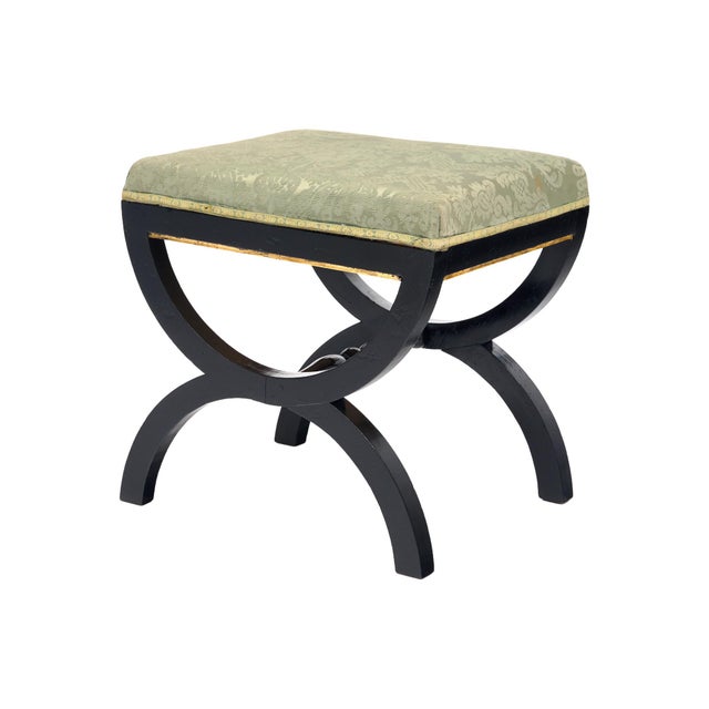 Green Pair of Stools, Vintage French, Circa 1930s For Sale - Image 8 of 9