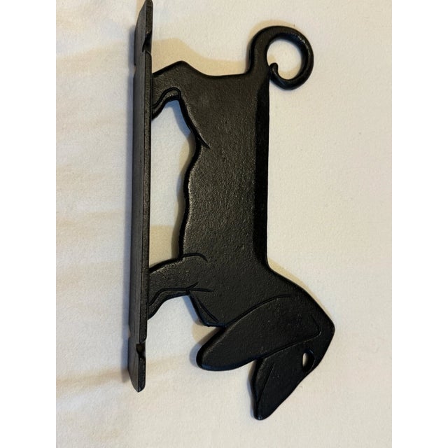 Metal 1980s Cast Iron Daschund Heavy Doorstop Sleek Look For Sale - Image 7 of 8