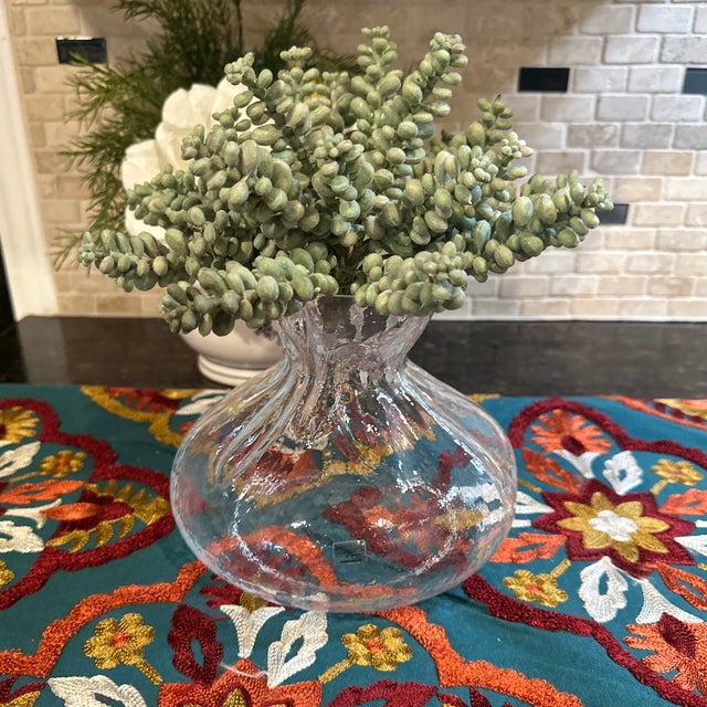 Transparent Mid-Century Vintage Handblown, Vase or Decanter For Sale - Image 8 of 10