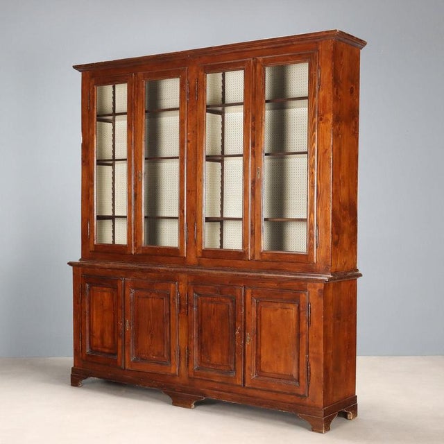 Walnut-Stained Fir Bookcase For Sale - Image 10 of 10