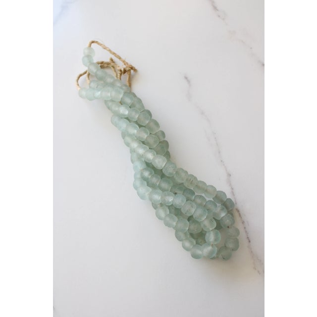Contemporary Sea Glass Celadon Bead Strand For Sale - Image 3 of 3