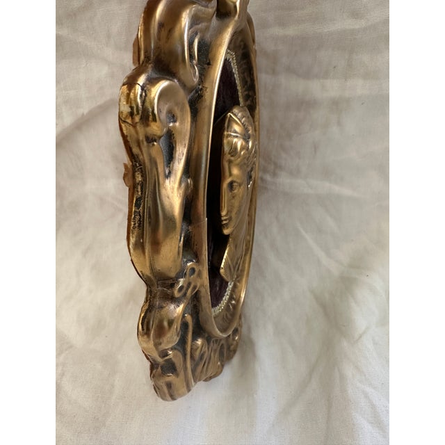 Vintage Gold Tin Cameo Framed Wall Art, great on a wall filled with other gold frames. This would be perfect inside of a...