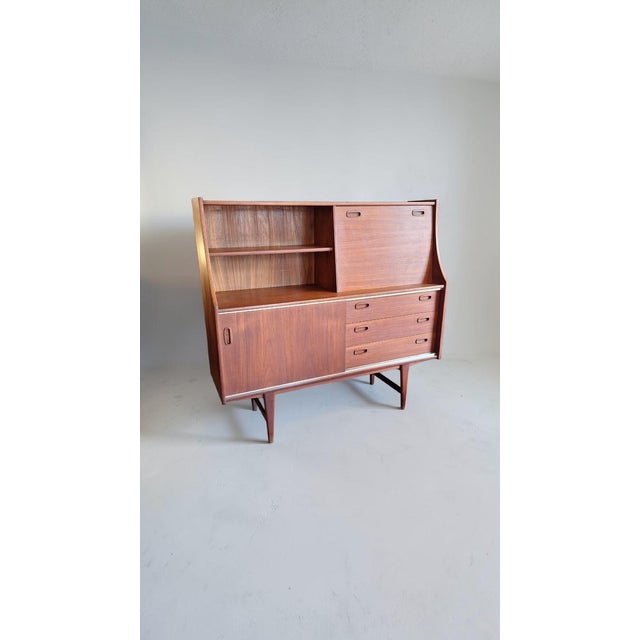 Teak Highboard from Omer Lefevre Meubelfabriek, Belgium, 1960s For Sale - Image 12 of 12