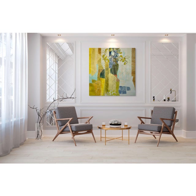 Beautiful Fall colors in this very painterly paintings. It is an abstract arrangement of leaves and patterns, dappled...