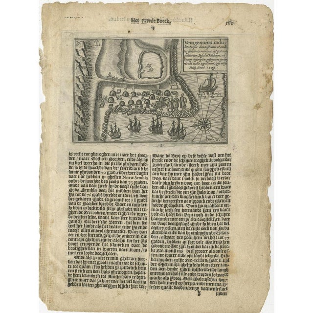 Map of Kildin Island in Russia Plus Engraving of Seal Hunting, 1614 For Sale - Image 4 of 8