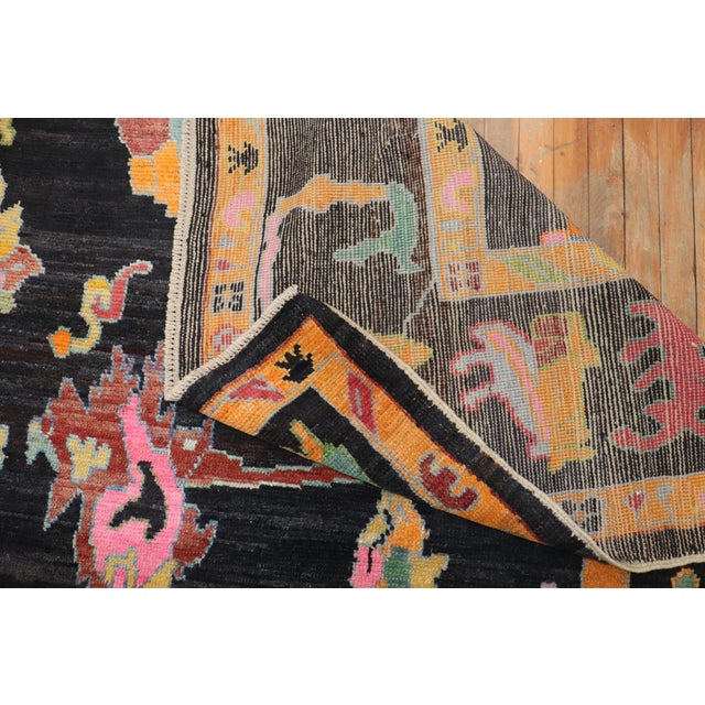 Contemporary Turkish Oushak Inspired Multicolor Rug - 10' x 14'9" For Sale In New York - Image 6 of 12