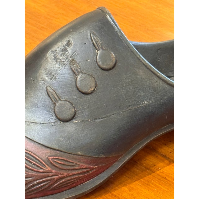 Folk Art Late 19th Century Carved Shoe For Sale - Image 3 of 7
