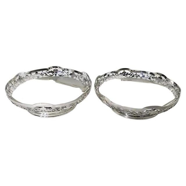 George VI Sterling Silver Bon Bon Dishes by Pinder Brothers, 1943, Set of 2 For Sale - Image 9 of 9