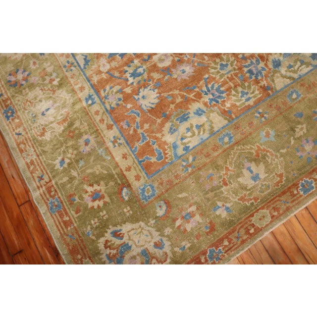 Chinese Early 20th Century Antique Zabihi Collection Large Chinese Carpet - 10'9" x 16'2" For Sale - Image 3 of 12