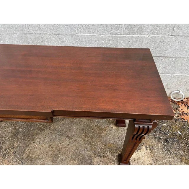 Hickory Chair Furniture Company Late 20th Century Hickory Chair Furniture Emprire Style Solid Cherry Console Table For Sale - Image 4 of 11