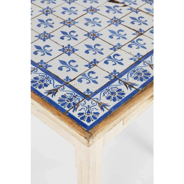 Continental Tile Top Table For Sale - Image 4 of 9
