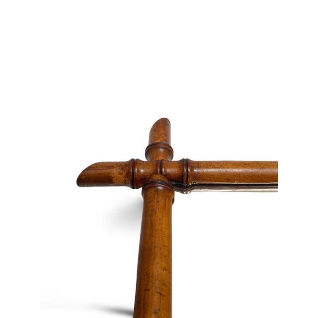 Antique Wooden Wall Mirror in Imitation Bamboo, 1800s For Sale - Image 4 of 8