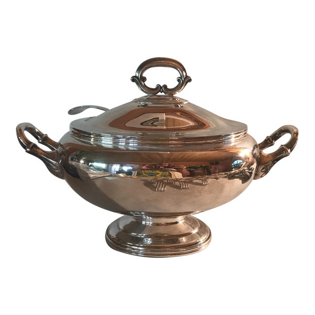 Antique English Silver Soup Tureen & Ladle Chairish