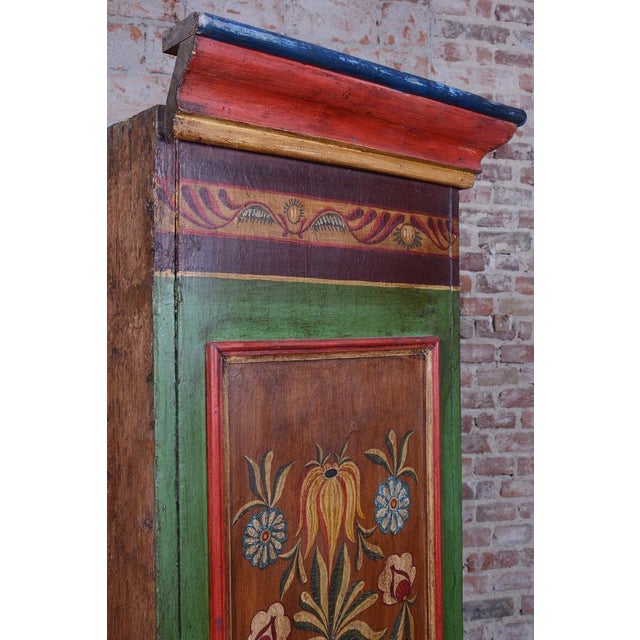 Baroque Baroque Wardrobe in Spruce with Paintings, Czech, 1800s For Sale - Image 3 of 18