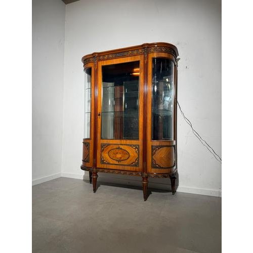 Brown Louis XVI Style Vitrine in Glass by JP Ehalt For Sale - Image 8 of 9