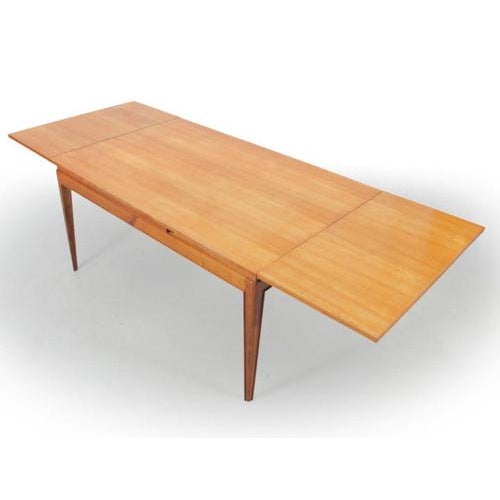 Wood Mid-Century Modern Swedish Dining Table with Extension Leaves, 1960s For Sale - Image 7 of 8