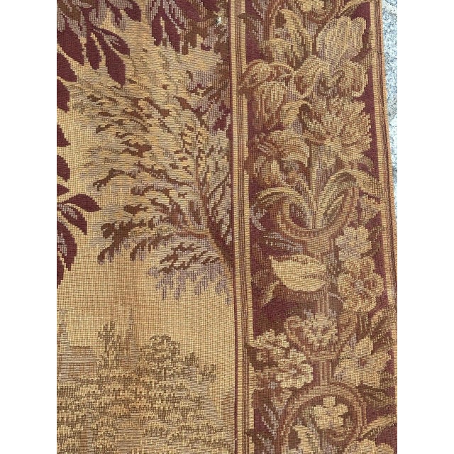 Brown Antique French Aubusson Jacquard Tapestry Panel, 1920s For Sale - Image 8 of 18