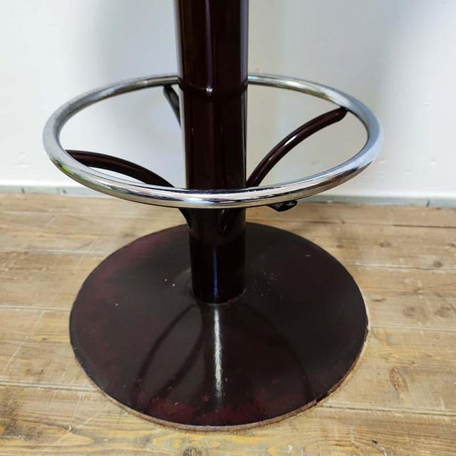 1990s Vintage Velvet Stools, 1990s, Set of 7 For Sale - Image 5 of 6