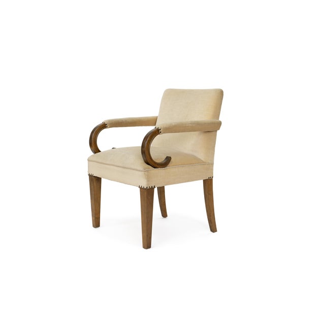 Brown Art Deco Armchairs in Velvet, 1930, Set of 2 For Sale - Image 8 of 8