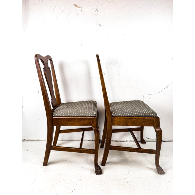 Late 20th Century Queen Anne Style Dining Chairs, Set of Four For Sale In Portland, OR - Image 6 of 16