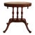 Early 20th Century Mahogany Oval Parlor Table With Matched Veneer Top Supported by Turned Columns For Sale