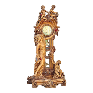 A Large Italian Carved Figural Long Case Clock