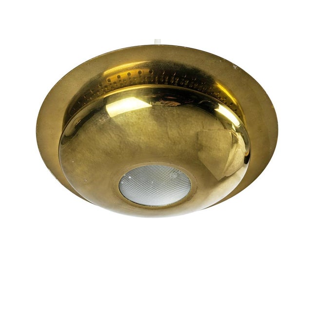Mid-Century Modern Brass and Optical Glass Nictea Pendant Lamp by Tobia and Afra Scarpa for Flos, 1971 For Sale - Image 3 of 18