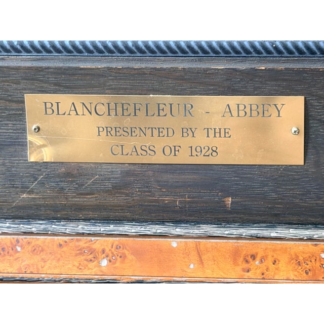 Wood Monumental Antique Blanchefleur Abbey Figural Painting on Board, Class of 1928 For Sale - Image 7 of 8