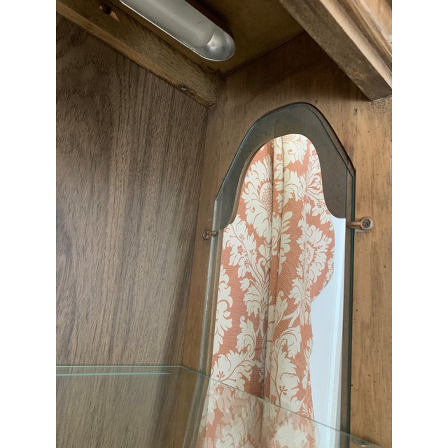 Wood 1960s Mid Century Obelisk Curio Cabinet For Sale - Image 7 of 12