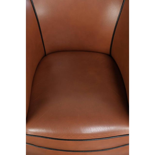 English Cowhide Club Armchair For Sale - Image 6 of 13