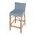 Serienna 24.5 in. Seat Height Rectangular Rattan Low Back Counter Stool, Baby Blue/ Natural Rattan Frame For Sale - Image 9 of 9