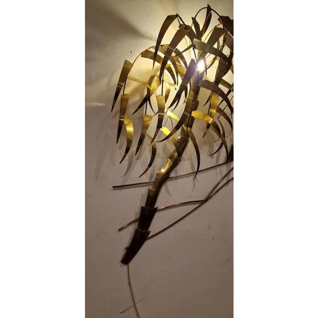 1970s Palm Tree Wall Light by Daniel Dhaeseleer, 1970s For Sale - Image 5 of 8