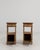Pair Of Oak Side Tables With Marble Tops For Sale In Greensboro - Image 6 of 9