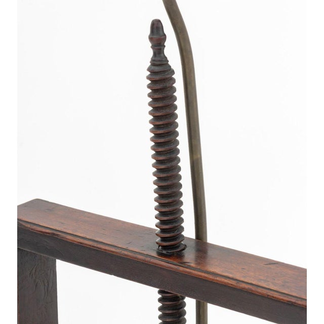 Antique Mahogany Book Press Mounted as a Lamp For Sale - Image 4 of 7