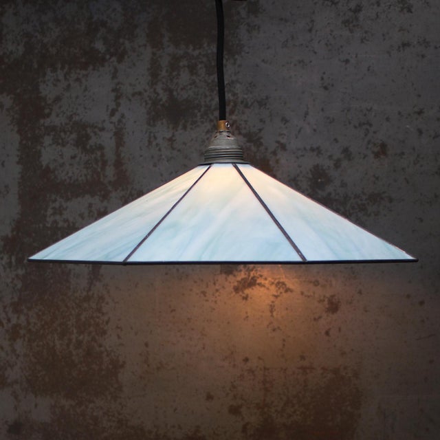 Art Deco blue green marble stained-glass pendant lamp Metal glas bulb holder Opaline glass E26 / E27 Up to 250V (Europe/UK...