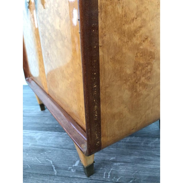 Green Vintage Italian Bedside Table with Green Glass Top, 1940s For Sale - Image 8 of 18