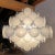 Metal Mid Century Modern Murano White Disc Chandelier 1980s For Sale - Image 7 of 11