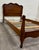 Late 20th Century Vintage Twin Size French Provincial Country French Style Walnut Bedframe For Sale - Image 5 of 11