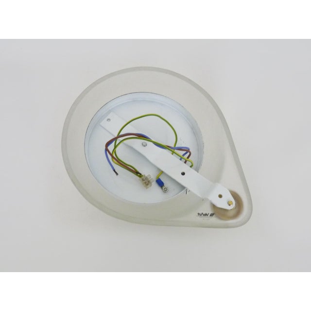 Metal Vintage Glass Wall Lamp from Veart, Italy, 1980s For Sale - Image 7 of 9