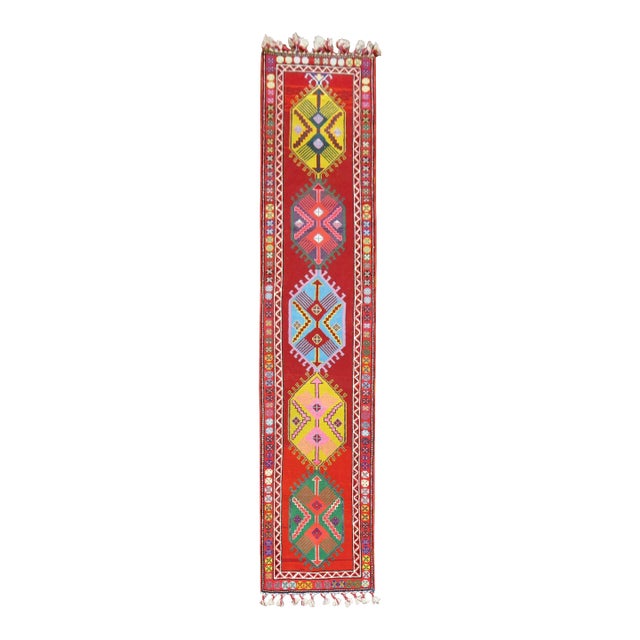 Vintage Turkish Bohemian Runner For Sale