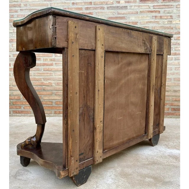 Antique Console Table in Wood with Drawer For Sale - Image 12 of 13
