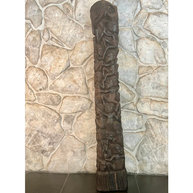 Mid-20th Century Large African Blackwood Makonde "Tree of Life" Ujamaa Sculpture – 45"h For Sale In Los Angeles - Image 6 of 16