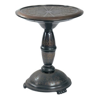 Dutch Art Nouveau Occasional Table with Floral Relief Decoration, 1920s For Sale