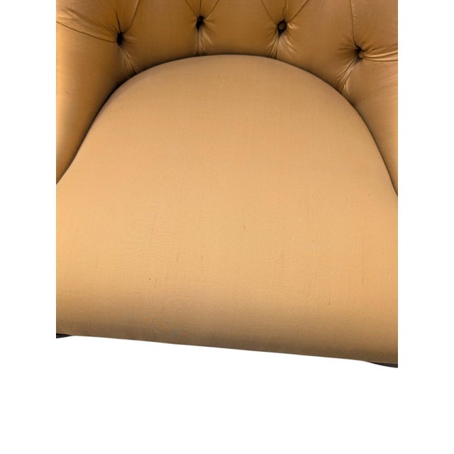 Marge Carson Tufted Gold Dining Chairs With Nailhead Trim, Set of 6 For Sale - Image 14 of 17