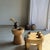 Side table, stool, modular furniture with a geometric shape, crafted from a single piece of solid mango wood. Ideal as a...